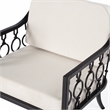 Beaumont Lane Transitional Iron Upholstered Outdoor Lounge Chair