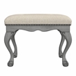 Beaumont Lane Upholstered Gray Vanity Stool Traditional 25.5