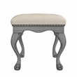 Beaumont Lane Upholstered Gray Vanity Stool Traditional 25.5