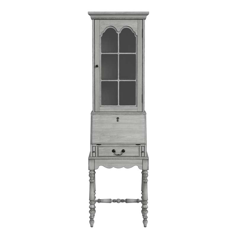 Beaumont Lane Modern Wood Traditional Gray Finish Secretary Desk