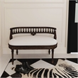 Beaumont Lane Traditional Upholstered Bench in Antique Cherry