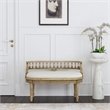 Beaumont Lane Traditional Upholstered Bench in Antique Beige