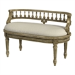 Beaumont Lane Traditional Upholstered Bench in Antique Beige