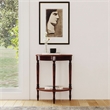 Beaumont Lane Traditional Demilune Console Table in Cherry Brown