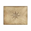 Beaumont Lane Traditional Solid Wood Inlay Accent Table in Antique Beige
