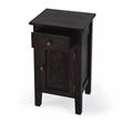 Beaumont Lane Transitional Solid Wood Accent Table in Dark Brown