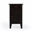 Beaumont Lane Transitional Solid Wood Accent Table in Dark Brown