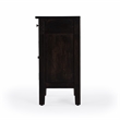 Beaumont Lane Transitional Solid Wood Accent Table in Dark Brown