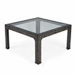 Beaumont Lane Traditional Glass And Square Coffee Table in Charcoal