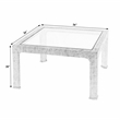 Beaumont Lane Traditional Glass And Square Coffee Table in Charcoal
