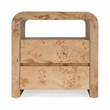 Beaumont Lane Contemporary 2 Drawer Nightstand in Light Burl