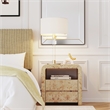 Beaumont Lane Contemporary 2 Drawer Nightstand in Light Burl
