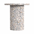 Beaumont Lane Modern Outdoor Terrazzo Side Table in White / Multicolor
