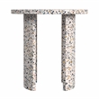 Beaumont Lane Modern Outdoor Terrazzo Side Table in White / Multicolor