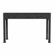 Beaumont Lane Traditional And Wood 2-Drawer Desk in Charcoal Raffia