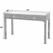 Beaumont Lane Traditional And Wood 2-Drawer Desk in Charcoal Raffia