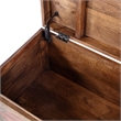Beaumont Lane Transitional Wood Storage Trunk Coffee Table In Pink