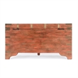 Beaumont Lane Transitional Wood Storage Trunk Coffee Table In Pink