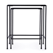 Beaumont Lane Transitional Outdoor Granite Stone & Iron Nesting Table In Black