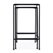 Beaumont Lane Transitional Outdoor Granite Stone & Iron Nesting Table In Black
