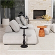 Beaumont Lane Transitional Outdoor Round Pedestal Side Table in Bronze