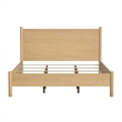 Beaumont Lane Wood Mid-Century Rounded Leg King Bed in Natural