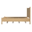 Beaumont Lane Wood Mid-Century Rounded Leg King Bed in Natural