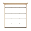 Beaumont Lane Wood Mid-Century Rounded Leg King Bed in Natural