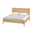 Beaumont Lane Wood Mid-Century Rounded Leg King Bed in Natural
