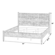 Beaumont Lane Wood Mid-Century Rounded Leg King Bed in Natural