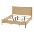 Beaumont Lane Wood Mid-Century Rounded Leg King Bed in Natural