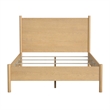 Beaumont Lane Mid-Century Rounded Leg Queen Bed in Light Natural Wood