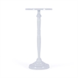 Beaumont Lane Traditional Outdoor Round Metal Pedestal Side Table in Ivory
