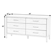Beaumont Lane Mid-Century 6 Drawer Rounded Leg Wood Dresser in Soft Brown