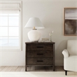 Beaumont Lane Mid-Century 3 Drawer Rounded Leg Wood Dresser in Soft Brown