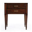 Beaumont Lane Contemporary 2 Drawer End Table in Antique Cherry