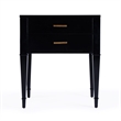 Beaumont Lane Contemporary 2 Drawer End Table in Black Licorice