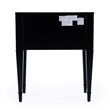 Beaumont Lane Contemporary 2 Drawer End Table in Black Licorice