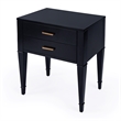 Beaumont Lane Contemporary 2 Drawer End Table in Black Licorice