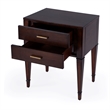 Beaumont Lane Wood Contemporary 2 Drawer End Table in Cherry