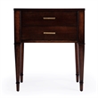 Beaumont Lane Wood Contemporary 2 Drawer End Table in Cherry