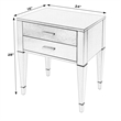 Beaumont Lane Wood Contemporary 2 Drawer End Table in Cherry