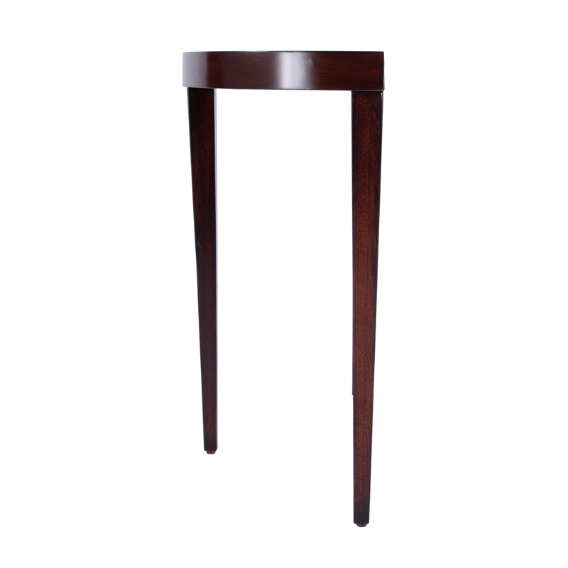 Beaumont Lane Wood Mid-Century Console Table in Traditional Burl