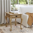 Beaumont Lane Traditional 1-Drawer End Table in Antique Beige
