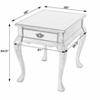 Beaumont Lane Traditional 1-Drawer End Table in Antique Beige