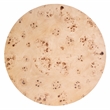 Beaumont Lane Mid-Century Round Burl Coffee Table in Light Brown Burl