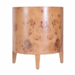 Beaumont Lane Modern Burl Wood End Table in Traditional Burl