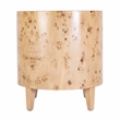 Beaumont Lane Contemporary Burl Wood End Table in Light Burl
