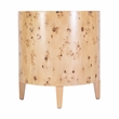 Beaumont Lane Contemporary Burl Wood End Table in Light Burl
