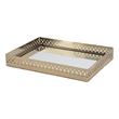 Beaumont Lane Modern Rectangle Serving Tray in Polished Gold